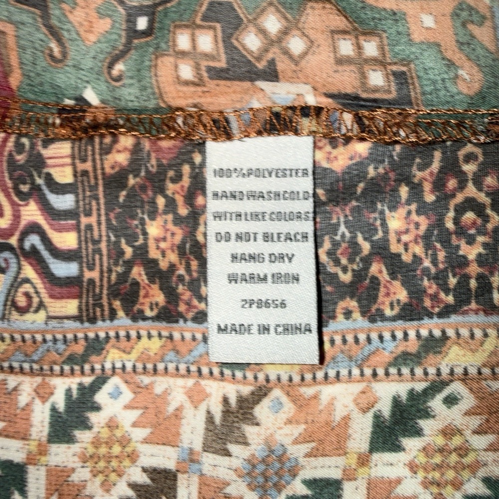 Cecico Boho Patchwork Sheer Kimono Cardigan Womens Large Medallion Cover Up - Picture 3 of 7